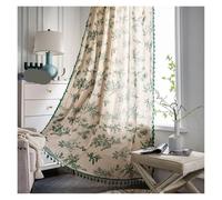 LUYSGBXR 1 Panel Red Checkered Curtains Patchwork Sheer Lace Crochet For Bedroom Living Room Window Kitchen Curtain Home Decorations(Green Pine Tree,W150cmXH130cm)