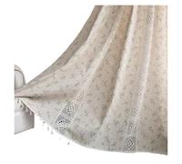 LUYSGBXR 1 Panel Red Checkered Curtains Patchwork Sheer Lace Crochet For Bedroom Living Room Window Kitchen Curtain Home Decorations(Crochet Floral,W150cmXH130cm)