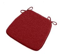 LUYSGBXR 2pc Chair Pads Non-Slip Seats Cushions Soft Pad with Ties Horseshoe Cushion For Dining Room/Office/Hotel/Garden Chairs(Red)