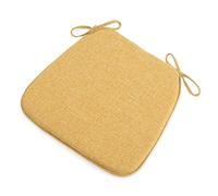 LUYSGBXR 2pc Chair Pads Non-Slip Seats Cushions Soft Pad with Ties Horseshoe Cushion For Dining Room/Office/Hotel/Garden Chairs(Yellow)