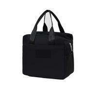 LUYSGBXR Bolsa Comida Trabajo Aluminum Foil Interior Zipper Closure Large Capacity Portable Work Tote Bag(Black)