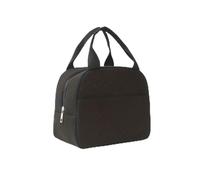 LUYSGBXR Bolsa Comida Trabajo Insulated Bento Bag Embroidery Portable Corduroy Lunch(Black)