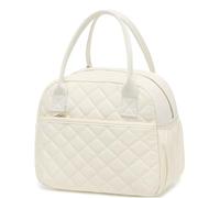 LUYSGBXR Bolsa Comida Trabajo Quilted Lunch Tote Bag Suitable For Work Travel Picnics(Beige)
