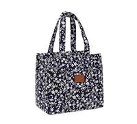 LUYSGBXR Bolsa Comida Trabajo Semi Closed Handbag with Aluminum Foil Insulation Inside Suitable For Work Lunch Box Bag Bento(Darkblue)