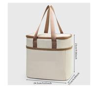 LUYSGBXR Bolsa Comida Trabajo Square Insulated Lunch Bag Thermal Portable Work Food Pouch Picnic Container(L)