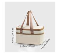 LUYSGBXR Bolsa Comida Trabajo Square Insulated Lunch Bag Thermal Portable Work Food Pouch Picnic Container(S)