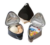 LUYSGBXR Bolsa Comida Trabajo Thermal Cooler Lunch Tote Student Rice Ball Bag Bento(Black)