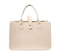 LUYSGBXR Bolsas De Compras De Fieltro Bolso de compras de gran capacidad for mujer, bolso tejido de diseñador de compras de fieltro de moda abierta(White)