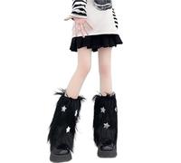 LUYSGBXR Calentadores Piernas 2pair Women Furry Leg Warmers Boot Covers Lady Cute Warm Sock Fashion Socksarm Socks(Beige)