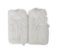LUYSGBXR Calentadores Piernas Christmas Autumn Winter Strap Hairy Leg Cover Middle Tube SpicyGirl Thickened Rabbit Hair Sweet Socks White Warm Women(WHITE)
