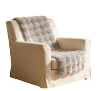 LUYSGBXR Chair Pad - Soft Fluffy Non-Slip Cover Mat, Warm Cozy Living Room Sofa Decor Cushion(Light Grey,50X75Cm)