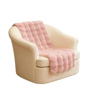 LUYSGBXR Chair Pad - Soft Fluffy Non-Slip Cover Mat, Warm Cozy Living Room Sofa Decor Cushion(Pink,45X135Cm)