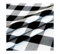 LUYSGBXR Christmas Red Buffalo Plaid Round Tablecloth Checkered Cotton Linen Autumn Table Covers For Kitchen Dining Room Home Decorations(Tassel Black White,140x240cm Rectangle)