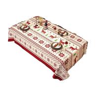 LUYSGBXR Christmas Tablecloth Atmosphere Theme Red Checkered Rectangular Dining Table Cloth Party Decoration Wear-Resistant(Color 17,90x140cm)