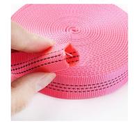 LUYSGBXR Cinta Nylon Cinta de Nailon Tubular de 3/5/10 Metros y 25 mm, Banda Reflectante de Doble Capa, Correa for Mochila, Collar de Perro, Accesorio de Costura(Rosered,25mm-10Meters)