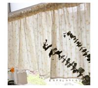 LUYSGBXR Cotton Daisy Curtains Road Pocket Floral Tassel Curtain For Kitchen Bedroom Living Room Bay Window Cabinet(Daisy tasselball,W140xH240cm)