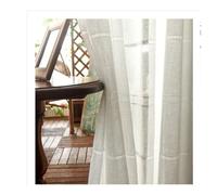 LUYSGBXR Cotton Linen Hollow Tulle Curtains For Bedroom Window Curtain For Living Room Sheer Blinds(4.Top Pocket,1 pcs W400xH260cm)