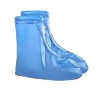 LUYSGBXR Cubre Zapatos Impermeable 2 pares de cubrezapatos impermeables, antideslizantes, reutilizables, con suela de silicona for botas de nieve y lluvia, protectores for días lluviosos.(Blue,S)