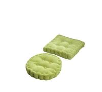 LUYSGBXR Floor Square Pillow For Seating On Solid Tufted Thick Pad Cushion For Yoga Balcony Chair Seat Cushions Pouf(Green,Square 45x45cm)
