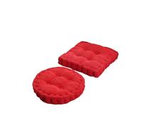 LUYSGBXR Floor Square Pillow For Seating On Solid Tufted Thick Pad Cushion For Yoga Balcony Chair Seat Cushions Pouf(Red,Square 45x45cm)