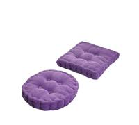 LUYSGBXR Floor Square Pillow For Seating On Solid Tufted Thick Pad Cushion For Yoga Balcony Chair Seat Cushions Pouf(Purple,Square 50x50cm)