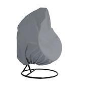LUYSGBXR Funda para Silla Colgante Funda for Silla Colgante con Forma de Huevo, con Protector Solar, for jardín al Aire Libre, Impermeable, de ratán(Grey,190x115cm)