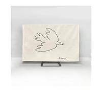 LUYSGBXR Funda Tv Exterior Cubierta antipolvo for pantalla, cubierta antipolvo for TV, tela de 32-75 pulgadas, moneda Simple y moderna(14,19 inch)