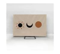 LUYSGBXR Funda Tv Exterior Cubierta antipolvo for pantalla, cubierta antipolvo for TV, tela de 32-75 pulgadas, moneda Simple y moderna(08,75 inch)