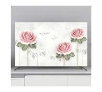 LUYSGBXR Funda Tv Exterior Cubierta protectora for TV, cubierta antipolvo for colgar en el hogar, cubierta antipolvo for TV, decoración Universal de flores for el hogar, Simple(H,45-48inch 110x65cm)