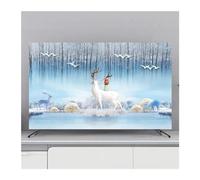 LUYSGBXR Funda Tv Exterior Cubierta protectora for TV, cubierta antipolvo for colgar en el hogar, cubierta antipolvo for TV, decoración Universal de flores for el hogar, Simple(D,32inch 80x50cm)