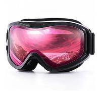 LUYSGBXR Gafas Esqui Gafas de esquí for Hombres y Mujeres, Deportes de Nieve de Invierno con máscara de Doble Lente antivaho Gafas Snowboard Moto de Nieve(C1 Vermillion Red)