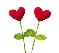 LUYSGBXR Handmade Knitted Love Bouquet Simulation Gift For Friends Valentine's Day(6pcs)