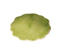 LUYSGBXR Lotus Leaf Shaped Cushion Chinese Style Futon Round Stool Butt Pad Floor Seating For Party Sofa Sitting(Green,Diameter 45cm)