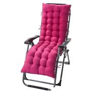 LUYSGBXR Lounger Chair Cushion Indoor Outdoor Patio Chaise Pad Replacement Rocking Mat For Furniture Sofa Thick High Back Pads(Rose Red,48x125x8cm)