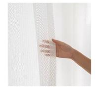 LUYSGBXR Modern White Lace Texture Mesh Sheer Curtains For Living Room Bedroom Bay Window Balcony(2.Pull Pleated Tape,1 pcs W350xH260cm)