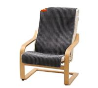 LUYSGBXR Non-Slip Plu Winter Single Sofa Cuion Boon Chair Cover Fabric Pad Case Soft Velvet Mat(Striped Velvet Dark Grey,55 * 135cm with Elastic Band)