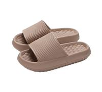 LUYSGBXR Pantuflas De Nube Sandalias de Plataforma con Suela Gruesa y Suela Suave for Mujer, Zapatos de Playa Informales Antideslizantes, Ligeros y de Verano(Khaki,38-39)