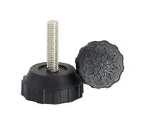 LUYSGBXR Patas para Muebles 4PCS Adjustable Foot Cups Furniture Support Legs Base Dia.30/40/50MM with Screw L20mm-80mm Nylon Leveling Feet(Base Dia.40xM8x20MM)