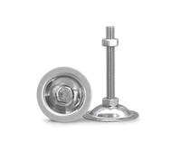 LUYSGBXR Patas para Muebles 4Pcs Base 76mm Iron Galvanized M14 M16 Thread Adjustable Foot Cups Lathe Legs Leveling Feet(76xM16x100mm)