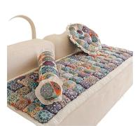 LUYSGBXR Plush Velvet Sofa Cushion Pastoral Style Seat Cover Multi-Functional Non-Slip Bay Window Tatami Pad(Purple Color,70x210cm 1pc)