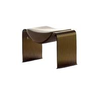 LUYSGBXR Reposapies Salon Reposapiés Banco de Maquillaje Tocador Taburetes de Invitados de Acero Inoxidable Taburete for Cambiar Zapatos Muebles(Black Stool)