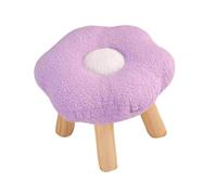 LUYSGBXR Reposapies Salon Reposapiés de Madera pequeño, Taburete Antideslizante for Debajo del Escritorio, reposapiés otomano, Taburete for Sala de Juegos, apartamento, Porche y Dormitorio.(Purple)