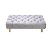 LUYSGBXR Reposapies Salon Reposapiés Gris Claro Vintage con Botones rectangulares