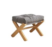 LUYSGBXR Reposapies Salon Reposapiés pequeño for el hogar, Taburete Plegable for sofá, Taburete for Sala de Estar, Taburete bajo de Madera de Haya for Ocio, Escritorio portátil(Grey)