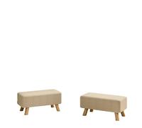 LUYSGBXR Reposapies Salon Reposapiés Rectangular, Taburete tapizado, Patas de Madera Maciza, Banco for Zapatos, Muebles for Sala de Estar