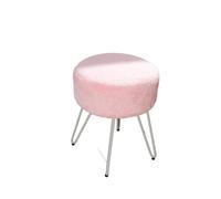 LUYSGBXR Reposapies Salon Taburete for el hogar, Dormitorio, tocador, Taburete Redondo Acolchado, Silla Decorativa, Ocio(Pink)
