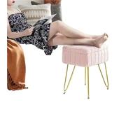 LUYSGBXR Reposapies Salon Tocador, Taburete de Maquillaje, Taburete de Almacenamiento, Caja de Almacenamiento, Silla, Taburete de manicura(Pink)