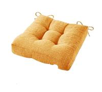 LUYSGBXR Square Seat Cushions with Straps Linen Windowsills Bench Chair Seats Patio Pads Bay Window Mats For Garden Home(Orange 17,55x50x6cm)