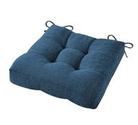 LUYSGBXR Square Seat Cushions with Straps Linen Windowsills Bench Chair Seats Patio Pads Bay Window Mats For Garden Home(Color 1,45x45x6cm)