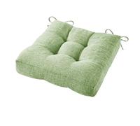 LUYSGBXR Square Seat Cushions with Straps Linen Windowsills Bench Chair Seats Patio Pads Bay Window Mats For Garden Home(Green 16,35x35x6cm)